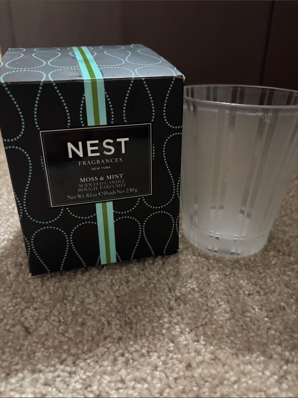 EMPTY glass Nest Fragrances candle jar